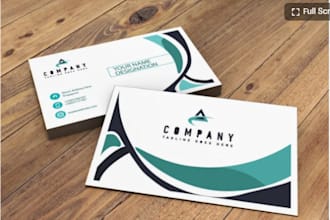create professional visiting card and business card