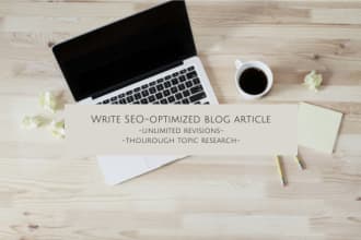 write researched, original SEO blog posts and articles for you