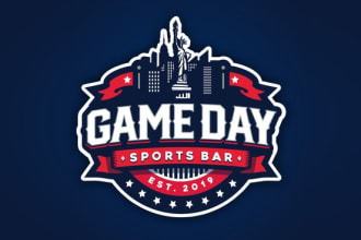 create attractive bar, drink, beer, vodka, wine and night club logo for you