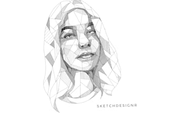 do geometric portrait,artwork or logo for you