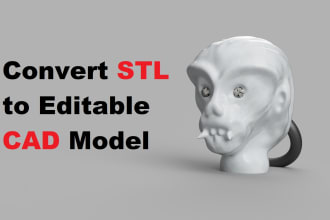 convert stl mesh models to cad model, engineering drawing
