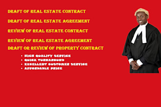 write real estate contract or property agreement