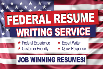 write a job winning federal resume for USA jobs