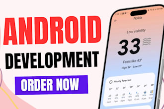 do mobile app development, build android app, ios app using flutter, react, etc