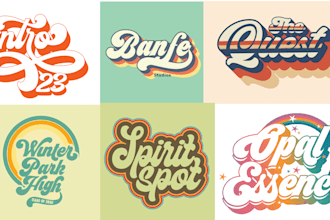 vintage logo vintage and retro 3d 70s 80s typography
