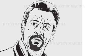 draw a black and white vector portrait from your photo
