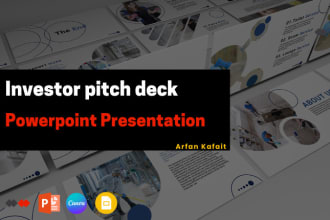 make a modern investor pitch deck powerpoint presentation