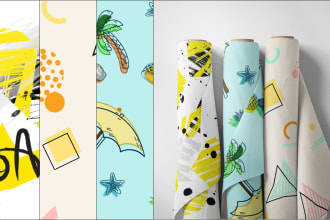 illustrate custom pattern fashion fabric designs