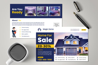 do real estate postcard, direct mail eddm, flyer, leaflet design