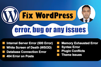 fix wordpress errors, bugs, and customize your site