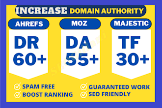 increase domain authority of your site 50 plus