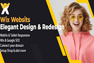 design or redesign responsive site on wix classic editor or wix studio