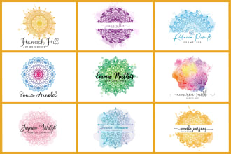design a watercolor mandala or sacred geometric mystical spiritual logo