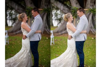 do wedding photo color correction and culling in lightroom