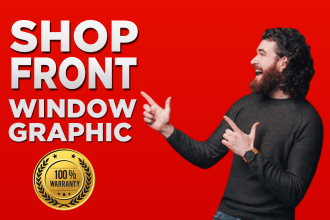 design stunning shop front store front  billboards window design