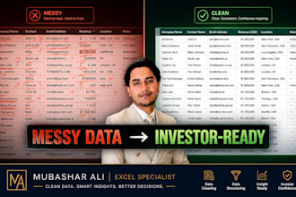 format startup financial data in excel for investors