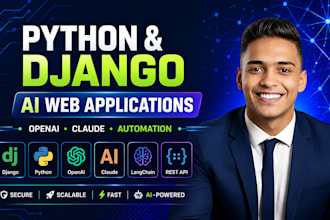 develop python django web app with ai integration