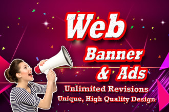design banner ads, web banner, headers and covers