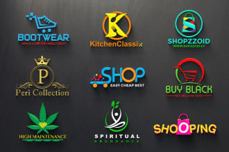 do ecommerce, website, shopify dropshipping store or shop logo design