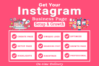 create and optimize instagram business page and posts design