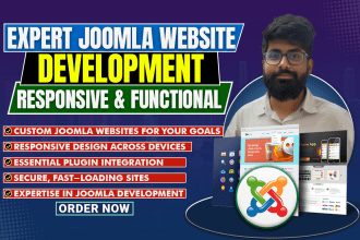 develop business website or landing page with joomla