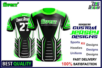 do custom jersey design and esport sublimation design