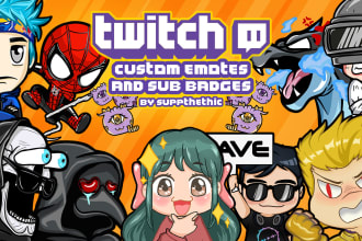 create custom twitch emotes or sub badges for your stream