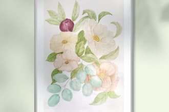 create seamless elegant patterns for print in vector or watercolor