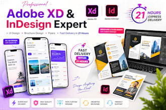 do anything adobe xd and indesign within 21 hours