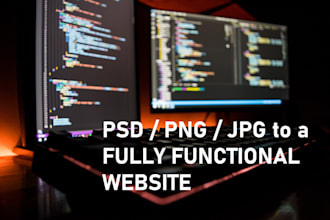 convert your design into a functional website