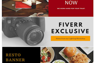 make a eye catching web banners ,email header, ad banner