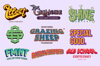 design font and handwritten text logo in 12hrs