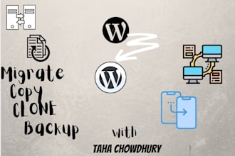 migrate,copy,clone and also transfer wordpress website