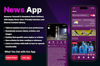 develop powerful news app for android or IOS