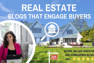 help you write an original SEO real estate blog