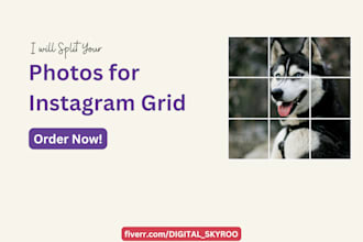 split 5 images for instagram grids
