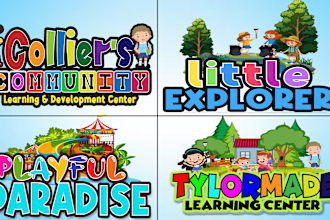 design childcare daycare baby shop school or kids logo