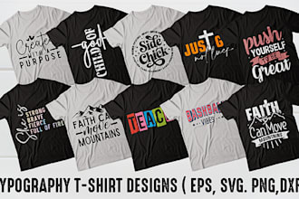 do creative minimalist, bulk and custom typography t shirt