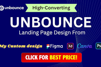 build landing page using unbounce, instapage, webflow