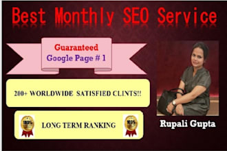 do best monthly seo service for google first page ranking and traffic