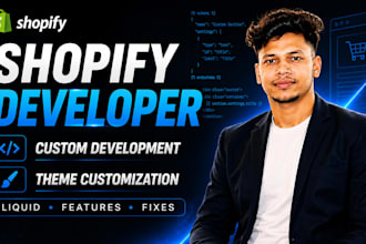 be your shopify developer for custom liquid and theme customization