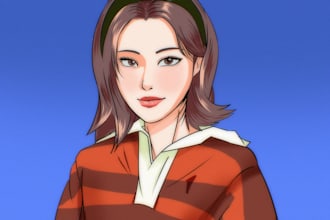 draw an awesome portrait in anime or manga style