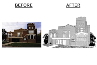 draw vector line art from an image or photo