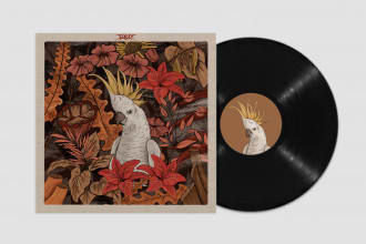 make vintage retro illustration for your album cover