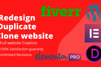 create responsive wordpress web, redesign, clone, duplicate website