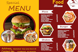 design modern food menu restaurant menu digital menu