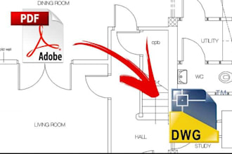 convert your project from pdf to dwg
