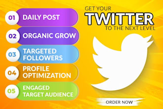 professional twitter marketing manager and grow followers