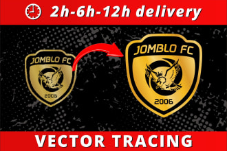 do manual vector tracing, vectorize, redraw logo,image in HD