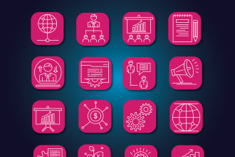 design custom vector icons for app and website